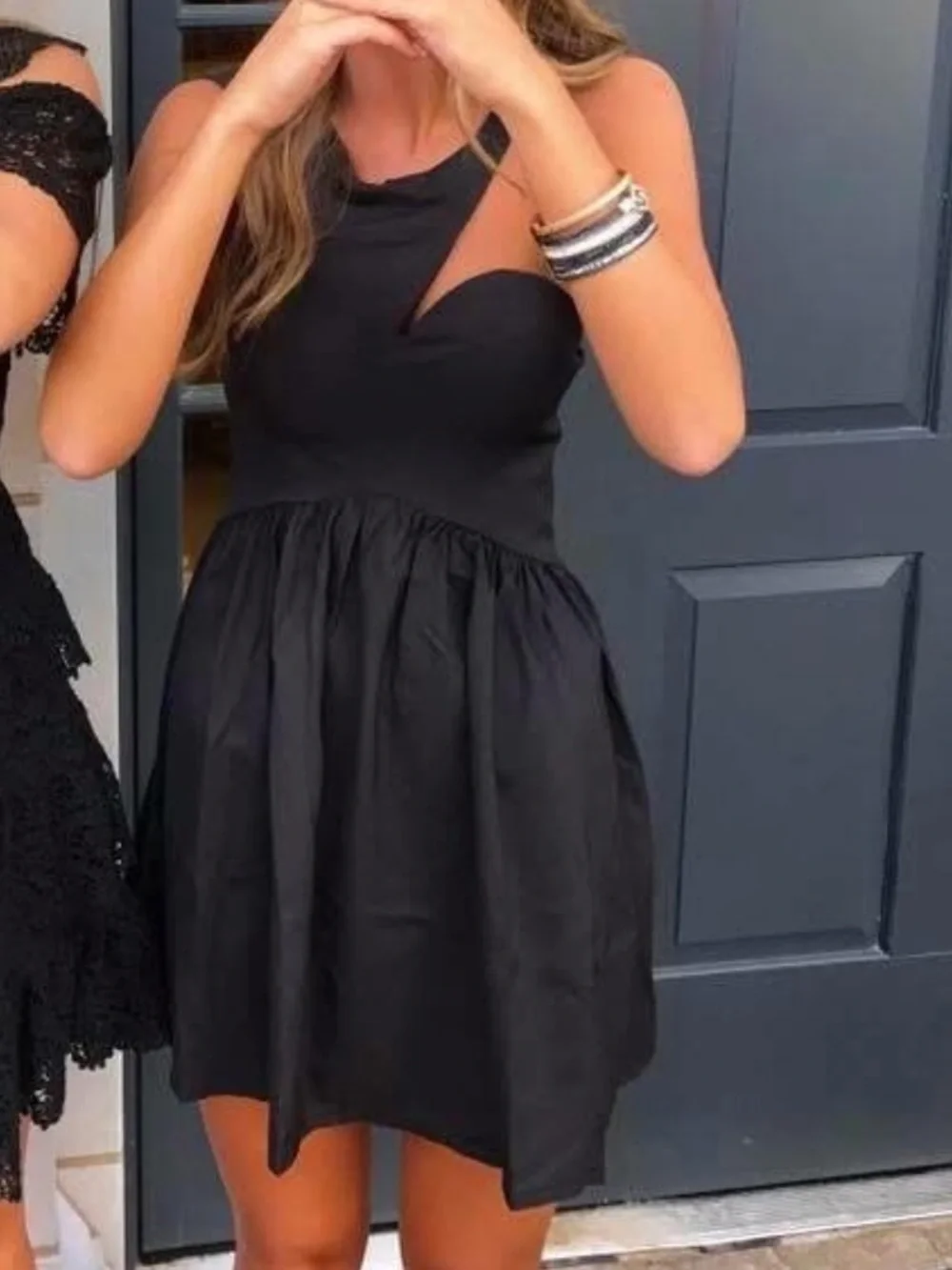 Xenia Boutique Black Cutout Party Dress - Picture 1 of 5